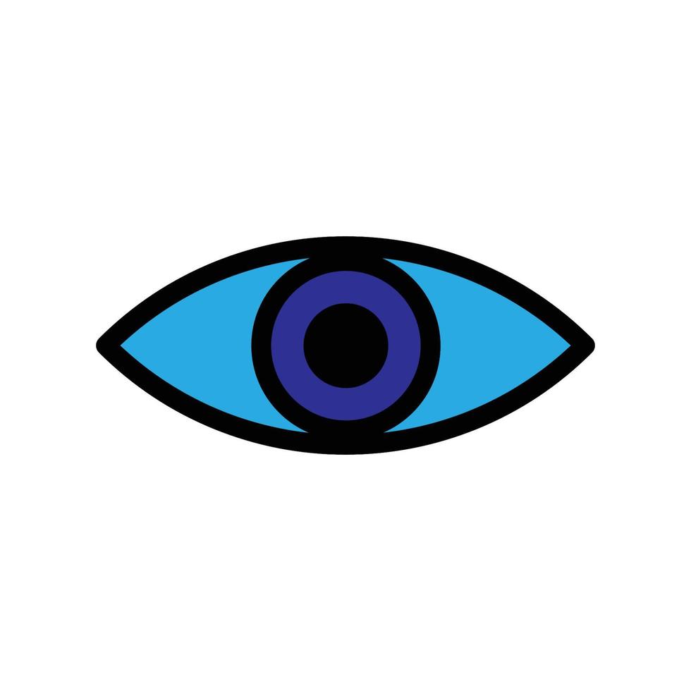 Seeing eye line icon isolated on white background. Black flat thin icon on modern outline style. Linear symbol and editable stroke. Simple and pixel perfect stroke vector illustration