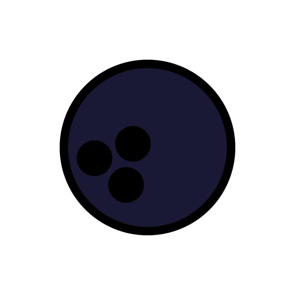 icono de línea de bola de bolos aislado sobre fondo blanco. icono negro plano y delgado en el estilo de contorno moderno. símbolo lineal y trazo editable. ilustración de vector de trazo simple y perfecto de píxeles