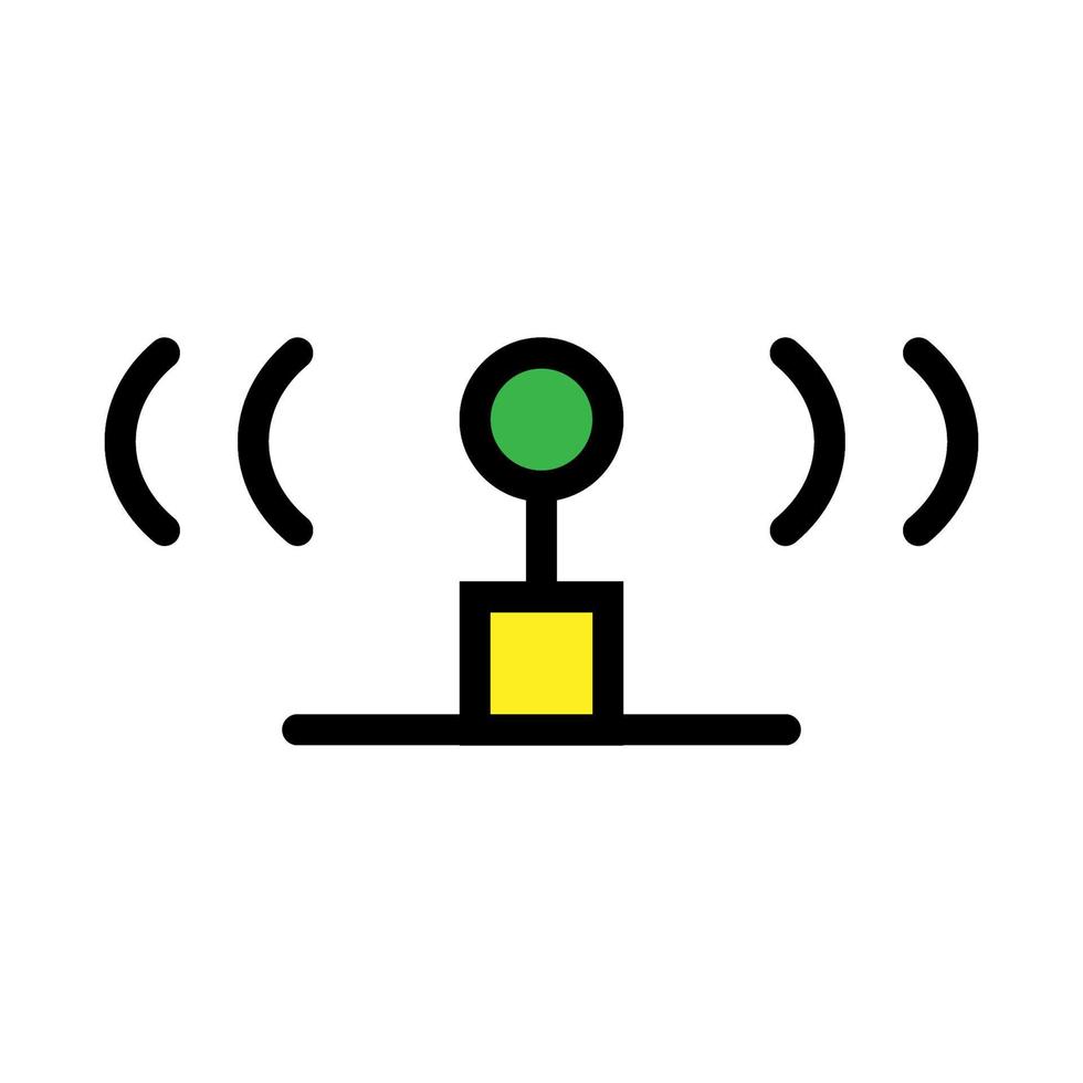 Signal line icon isolated on white background. Black flat thin icon on modern outline style. Linear symbol and editable stroke. Simple and pixel perfect stroke vector illustration
