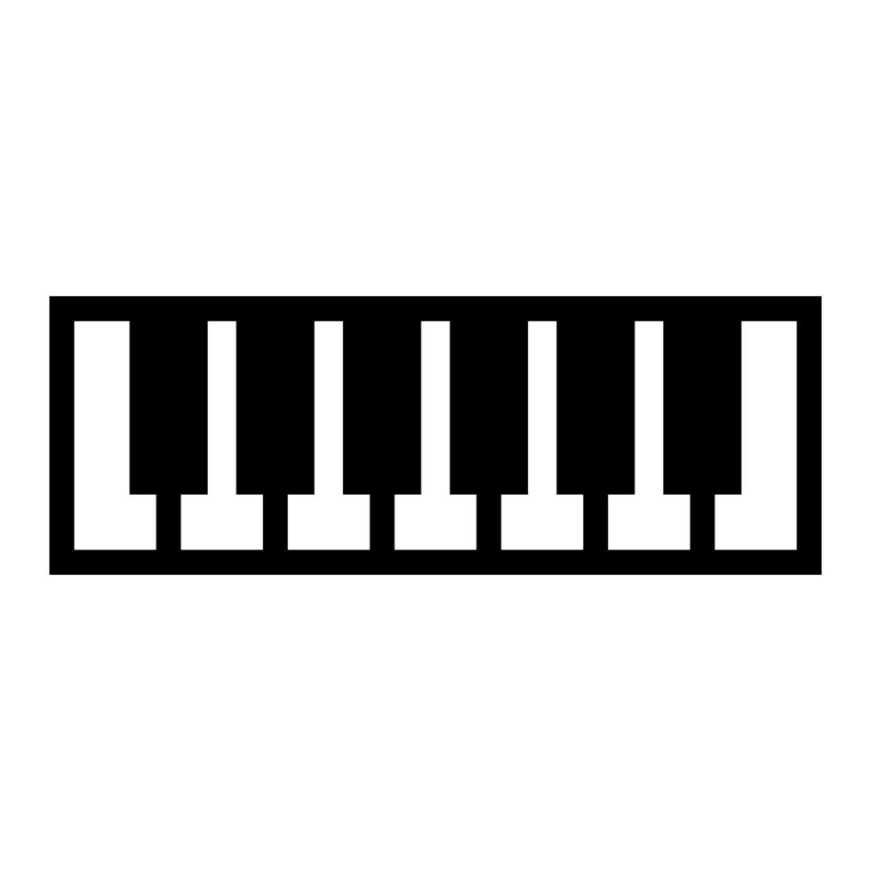 icono de línea de piano aislado sobre fondo blanco. icono negro plano y delgado en el estilo de contorno moderno. símbolo lineal y trazo editable. ilustración de vector de trazo simple y perfecto de píxeles.