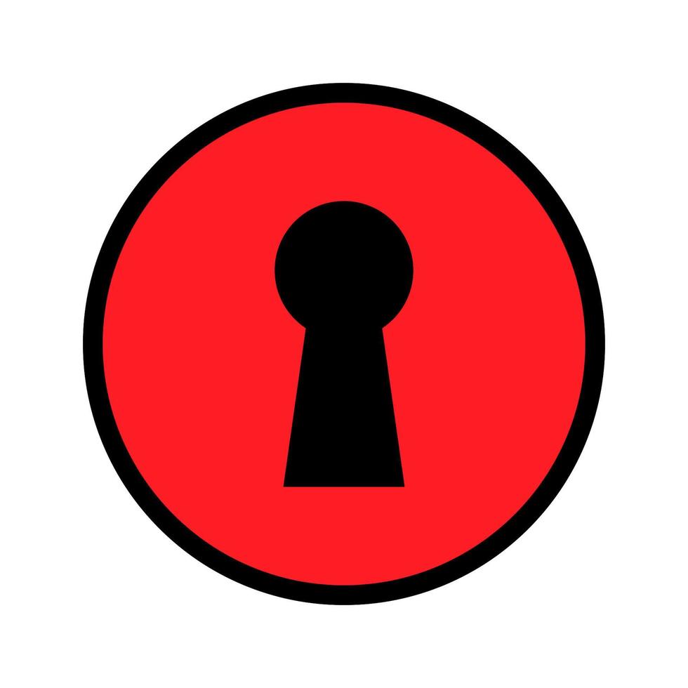 Keyhole line icon isolated on white background. Black flat thin icon on modern outline style. Linear symbol and editable stroke. Simple and pixel perfect stroke vector illustration.