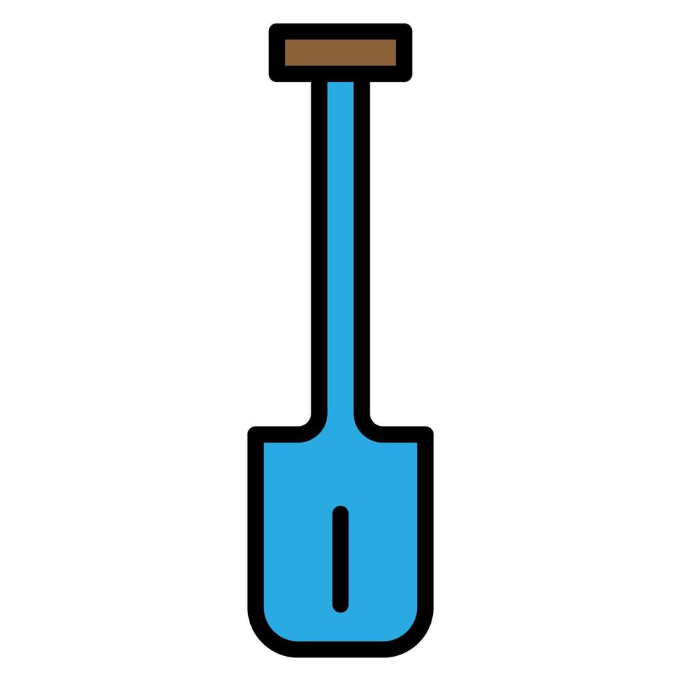 Shovel icon line isolated on white background. Black flat thin icon on modern outline style. Linear symbol and editable stroke. Simple and pixel perfect stroke vector illustration