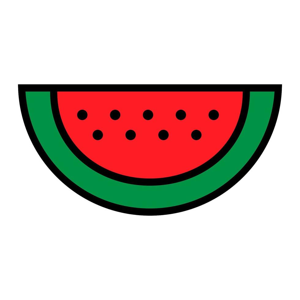 Watermelon line icon isolated on white background. Black flat thin icon on modern outline style. Linear symbol and editable stroke. Simple and pixel perfect stroke vector illustration.