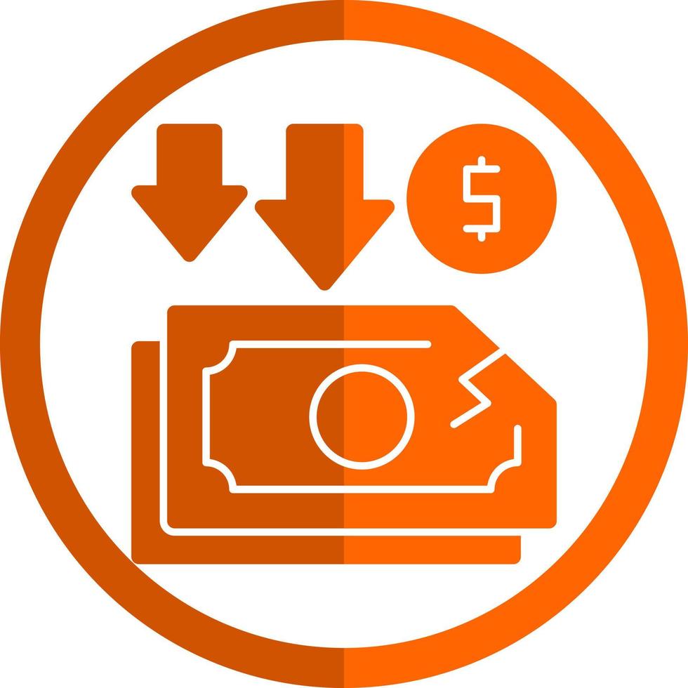 diseño de icono de vector de bancarrota