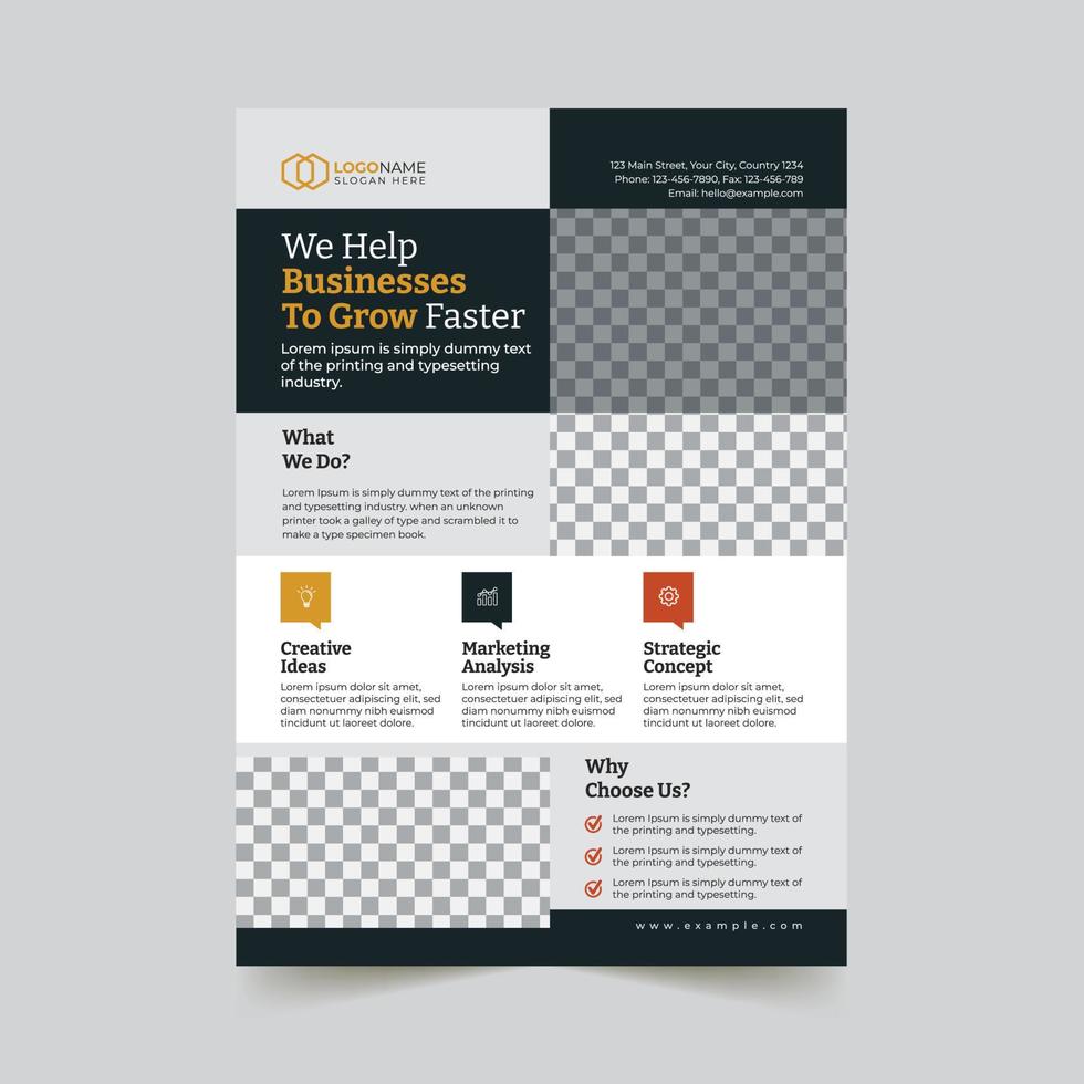 Creative corporate business flyer template vector