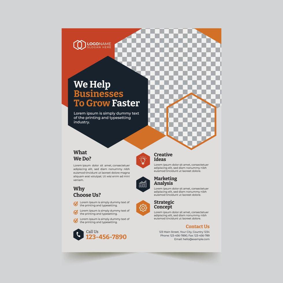 Corporate business flyer template design vector