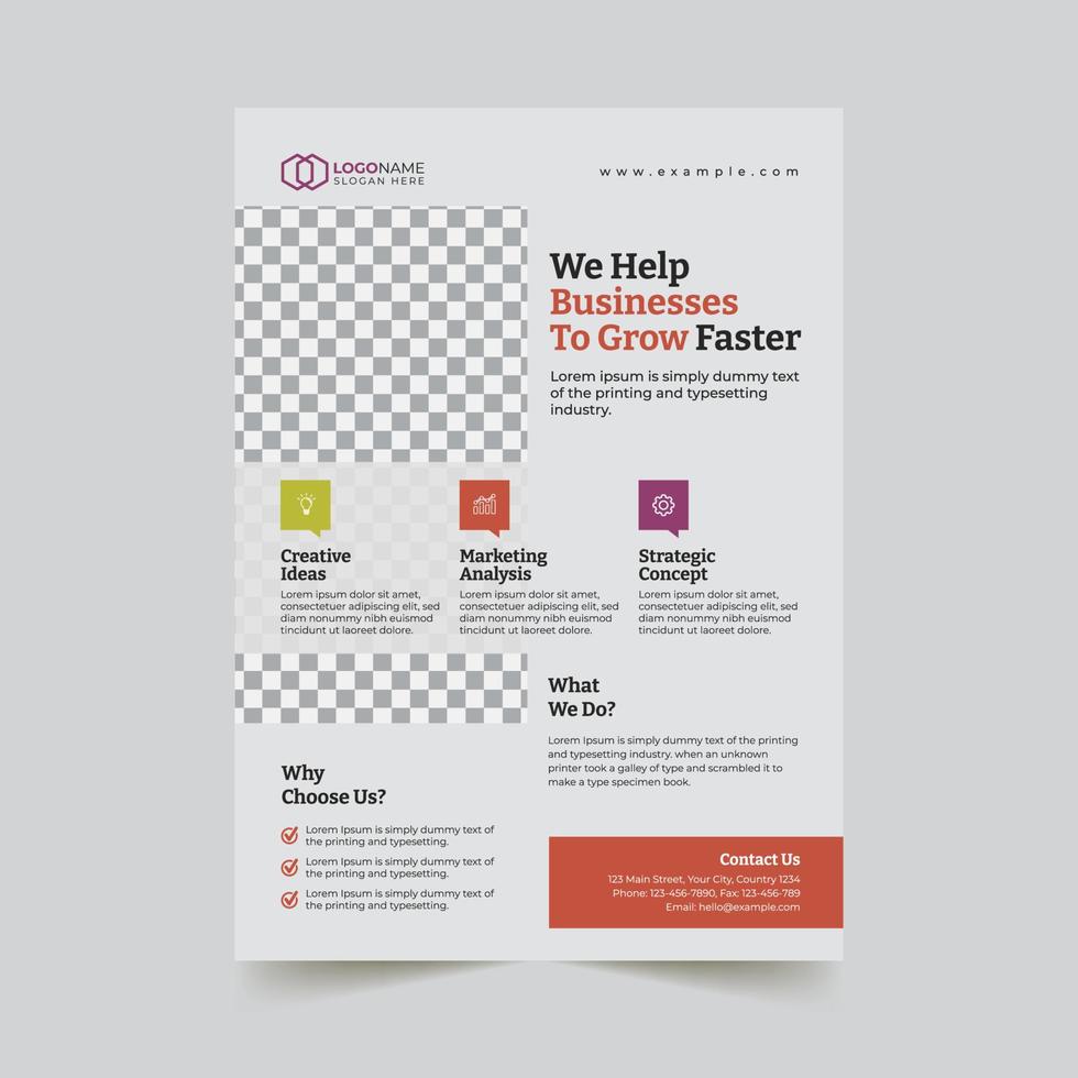 Creative corporate modern business flyer template vector