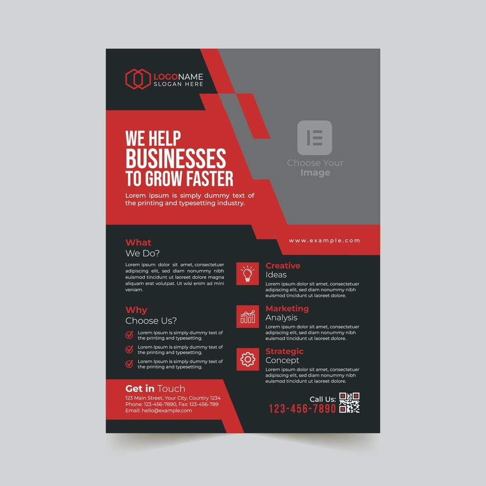 Corporate business flyer template design vector