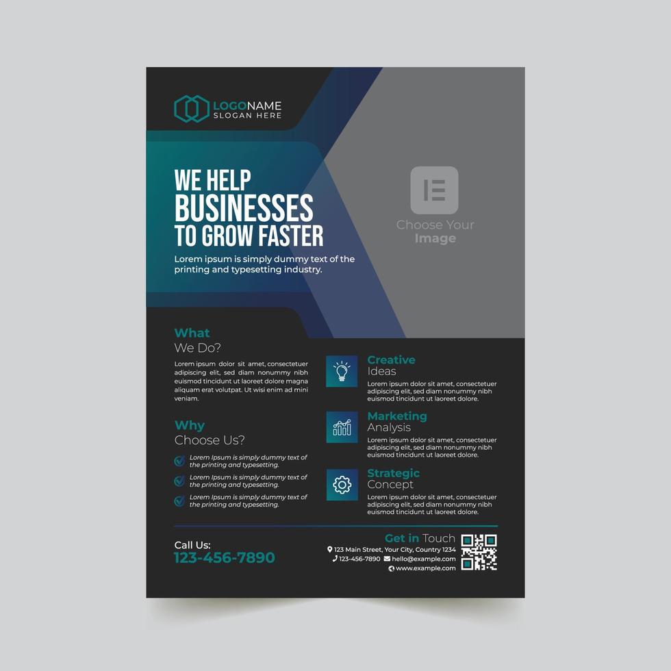 Corporate business flyer template design vector