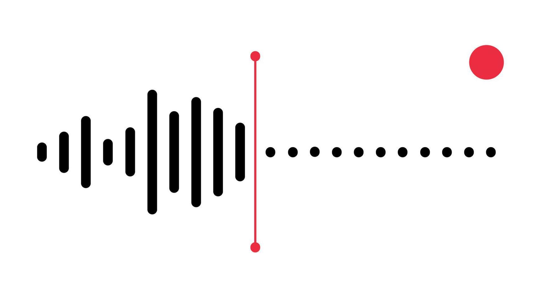 Sound recording. Audio is being recorded. Audio wave recording illustration or icon. Music, Sound, Voice, Audio vector