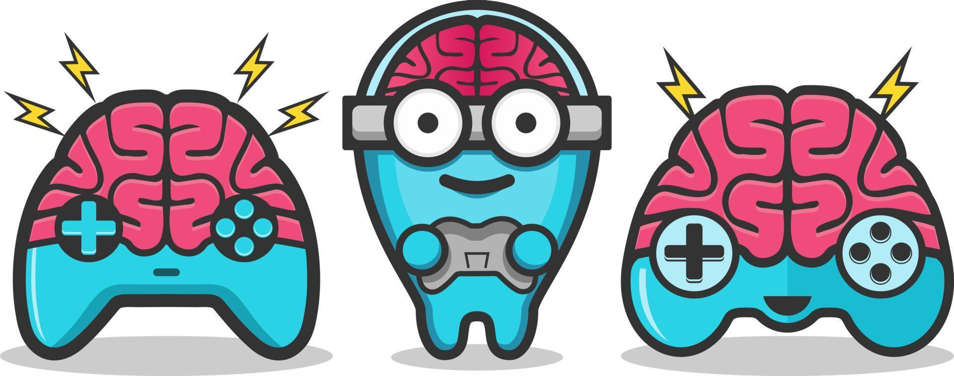 think game design mascot vector