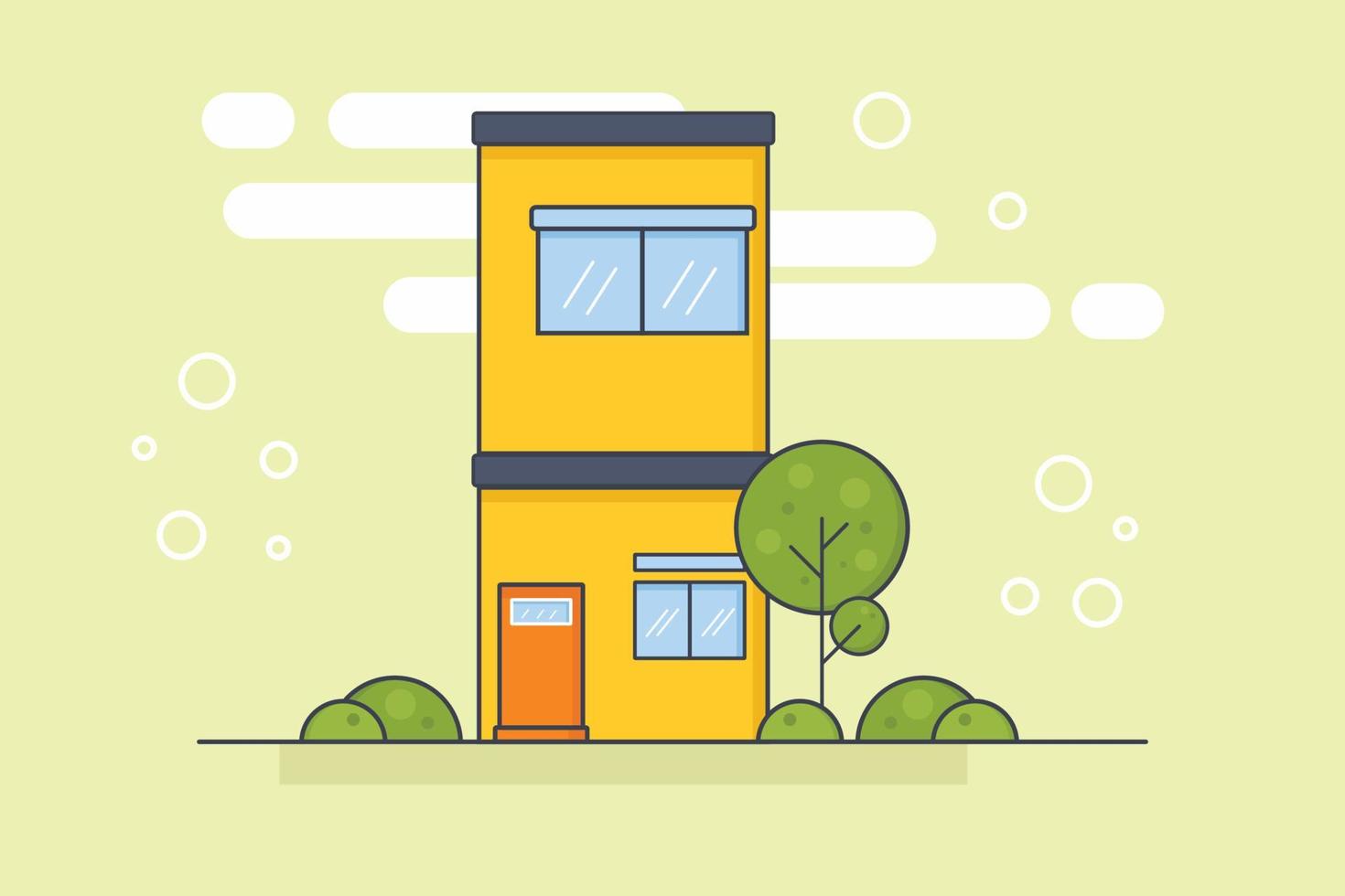 House Flat Design Vector