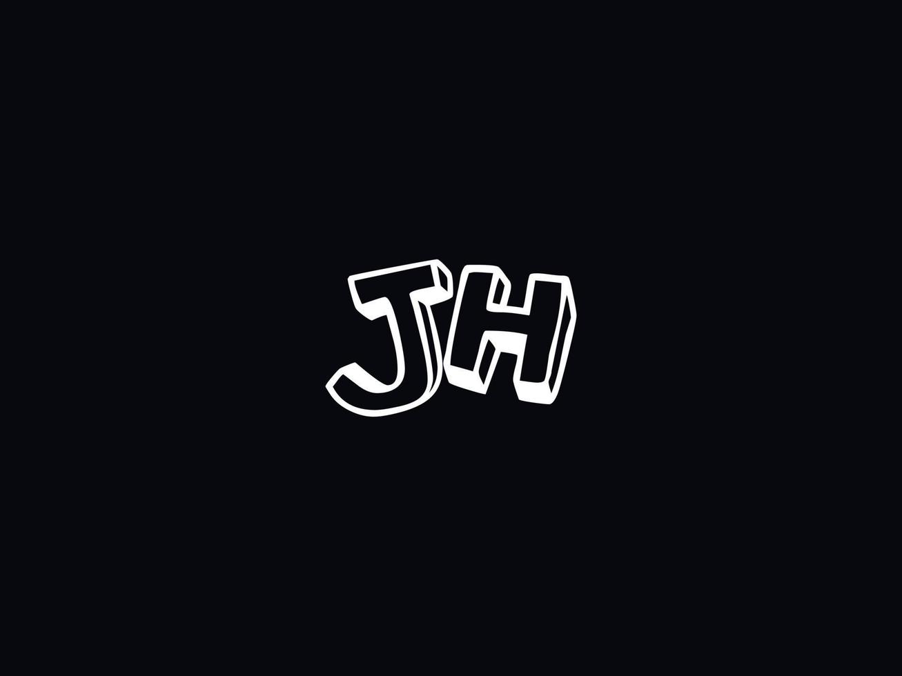 Minimal Jh Letter Logo, Creative JH Logo Icon Vector