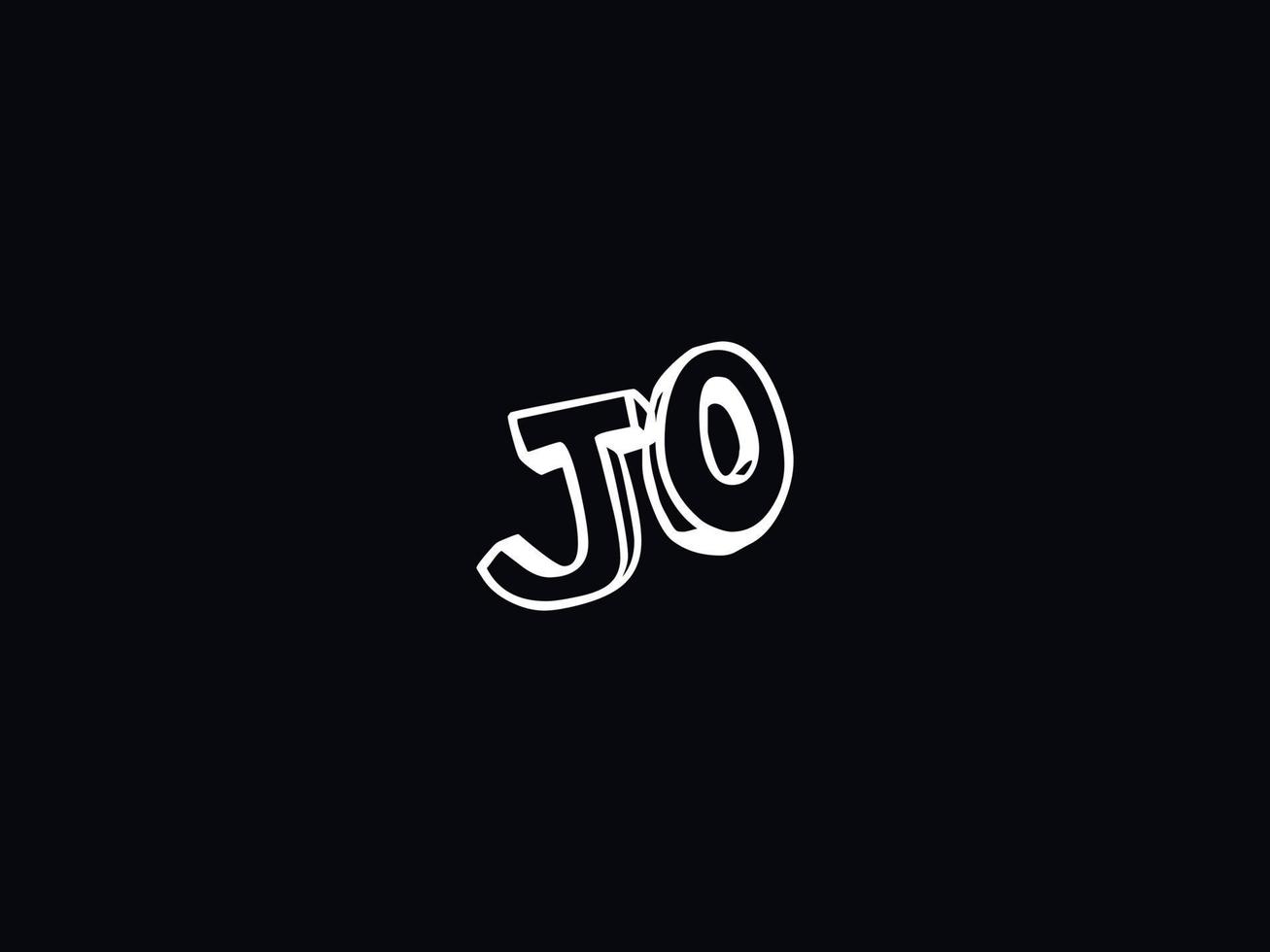 Minimal Jo Letter Logo, Creative JO Logo Icon Vector