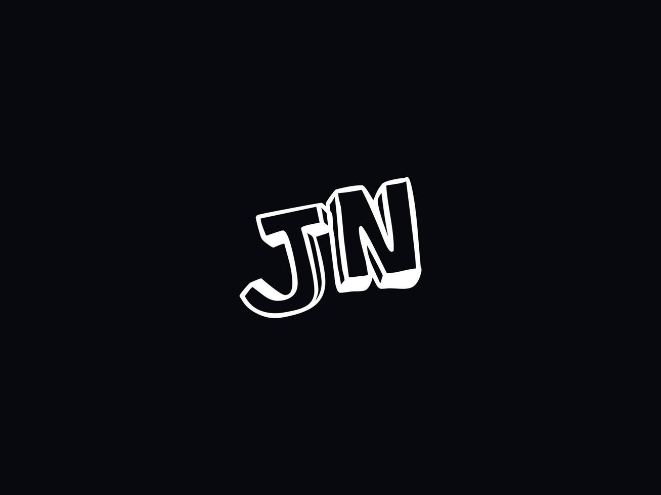 Minimal Jn Letter Logo, Creative JN Logo Icon Vector