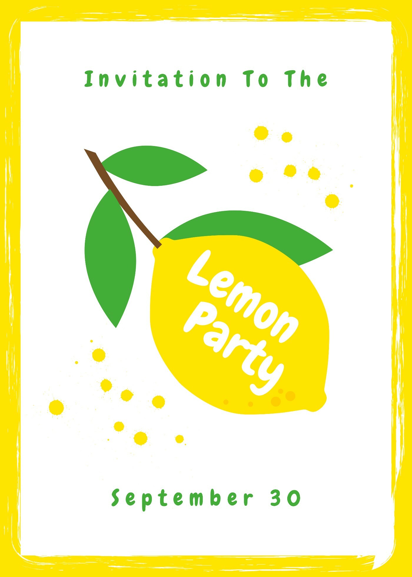 Lemon Party Greeting Card 20714463 Template
