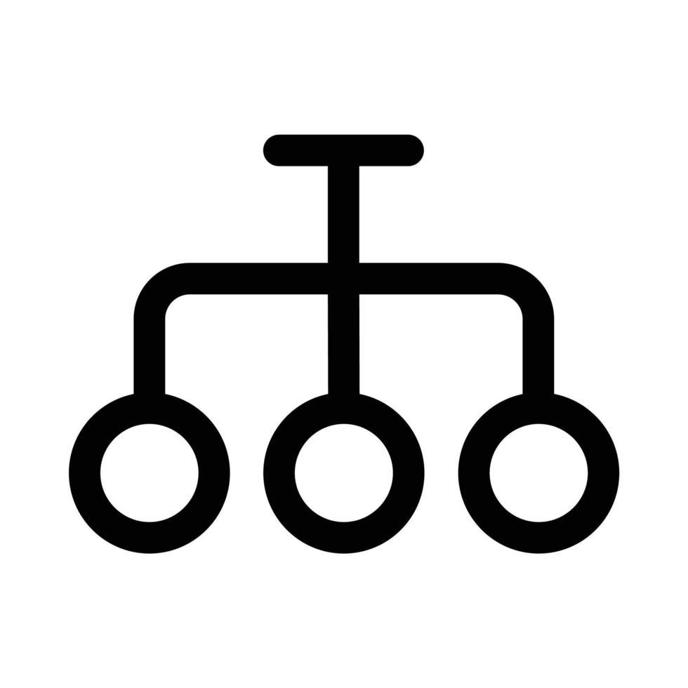 Organizational or leadership network hierarchical structure icon in business institution vector