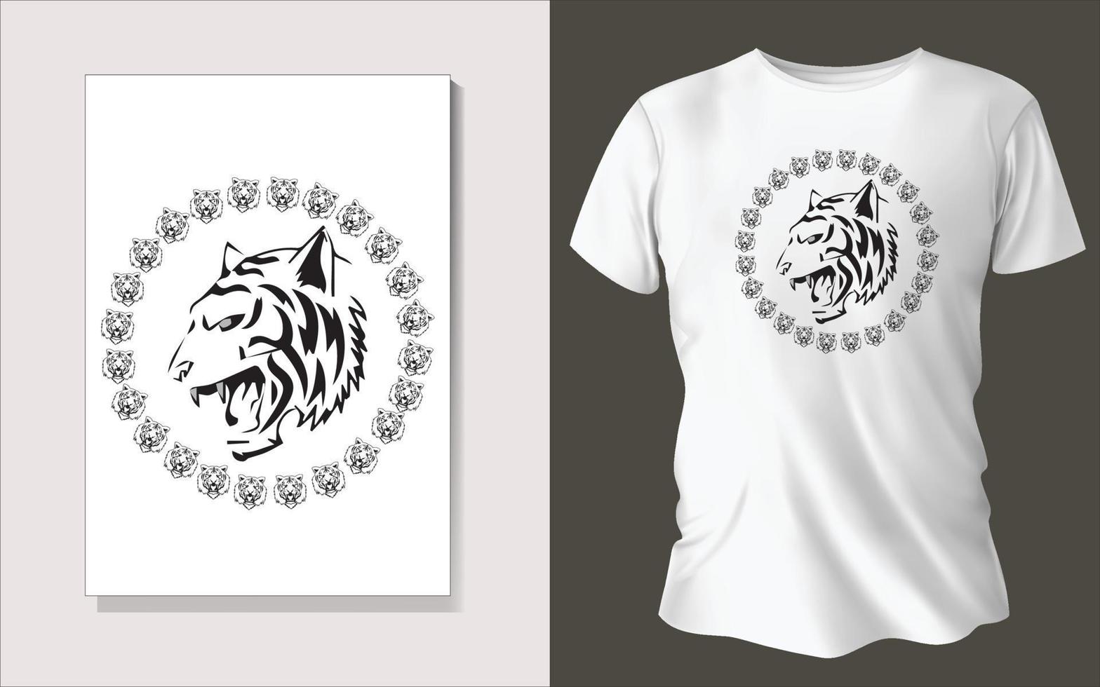 Black and white tee shirt design vector