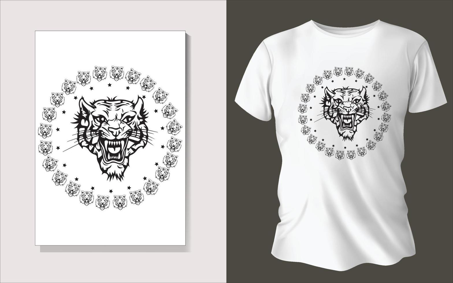 negro y blanco tee camisa diseño vector