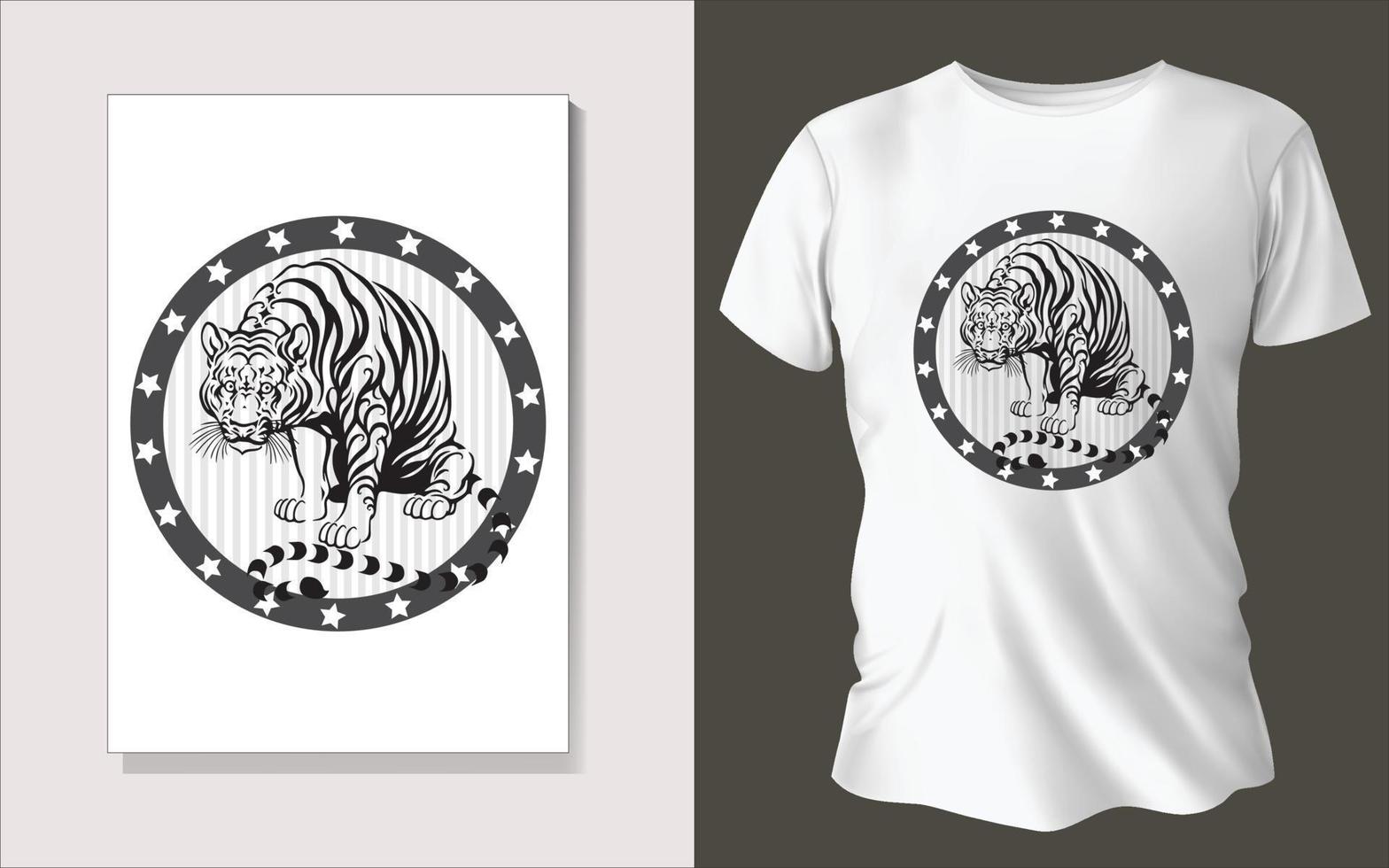 Black and white tee shirt design vector