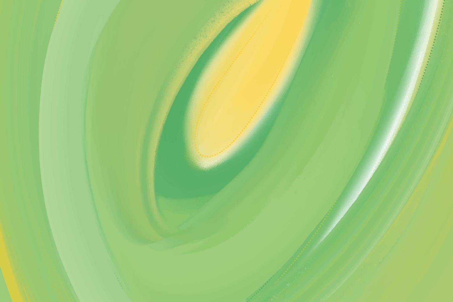 Circular background with strokes in fresh green and yellow colors, strokes on canvas vector