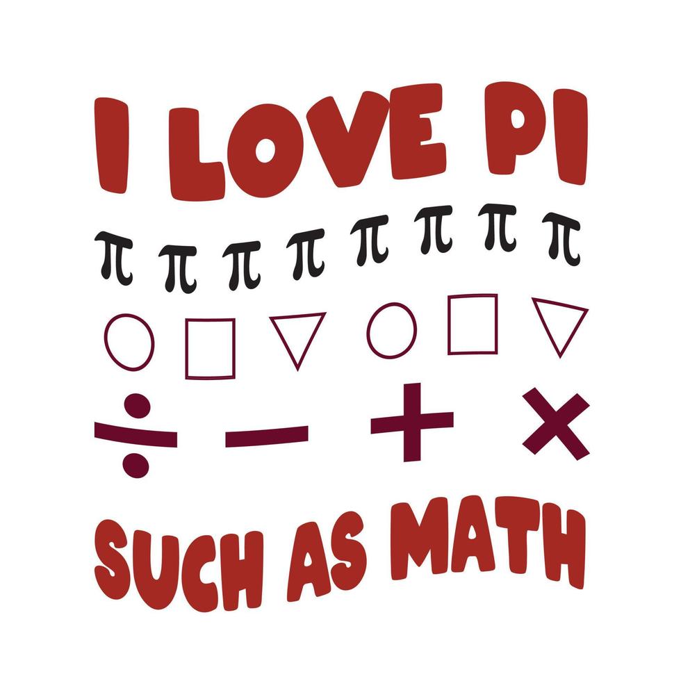 PI and Math design vector