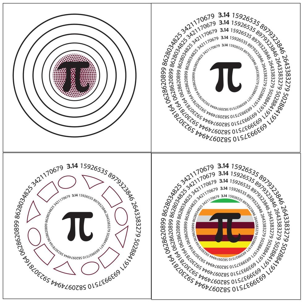 diseño retro pi vector