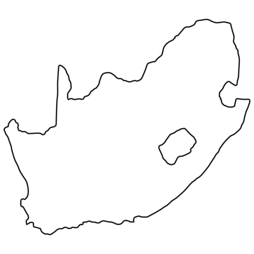 Outline map of South Africa South Africa country borders vector