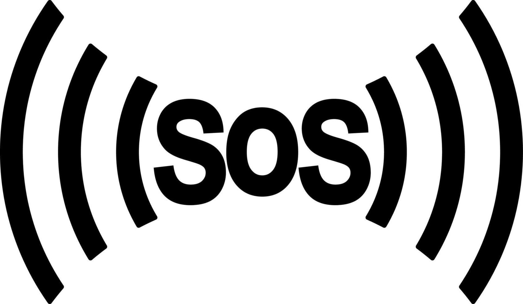 SOS icon international distress signal vector