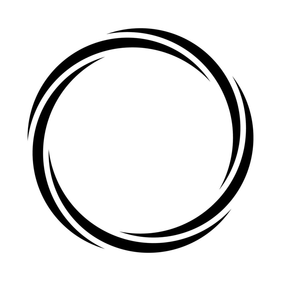 Circle line round, circular vector logo, speed abstract digital annulus