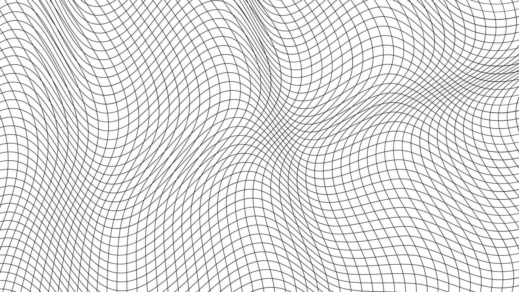 Mesh grid lattice background, pattern, security space distorted wave guilloche vector