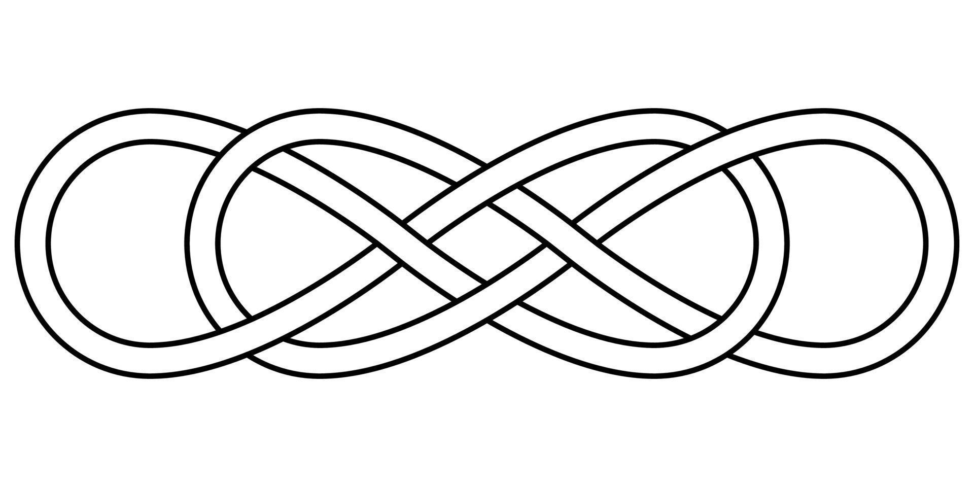 Double knot infinity sign vector double infinity logo tattoo 20714805  Vector Art at Vecteezy