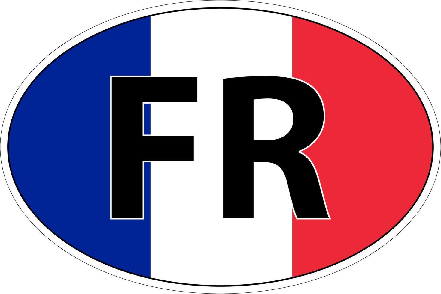 Sticker on car, flag France vector