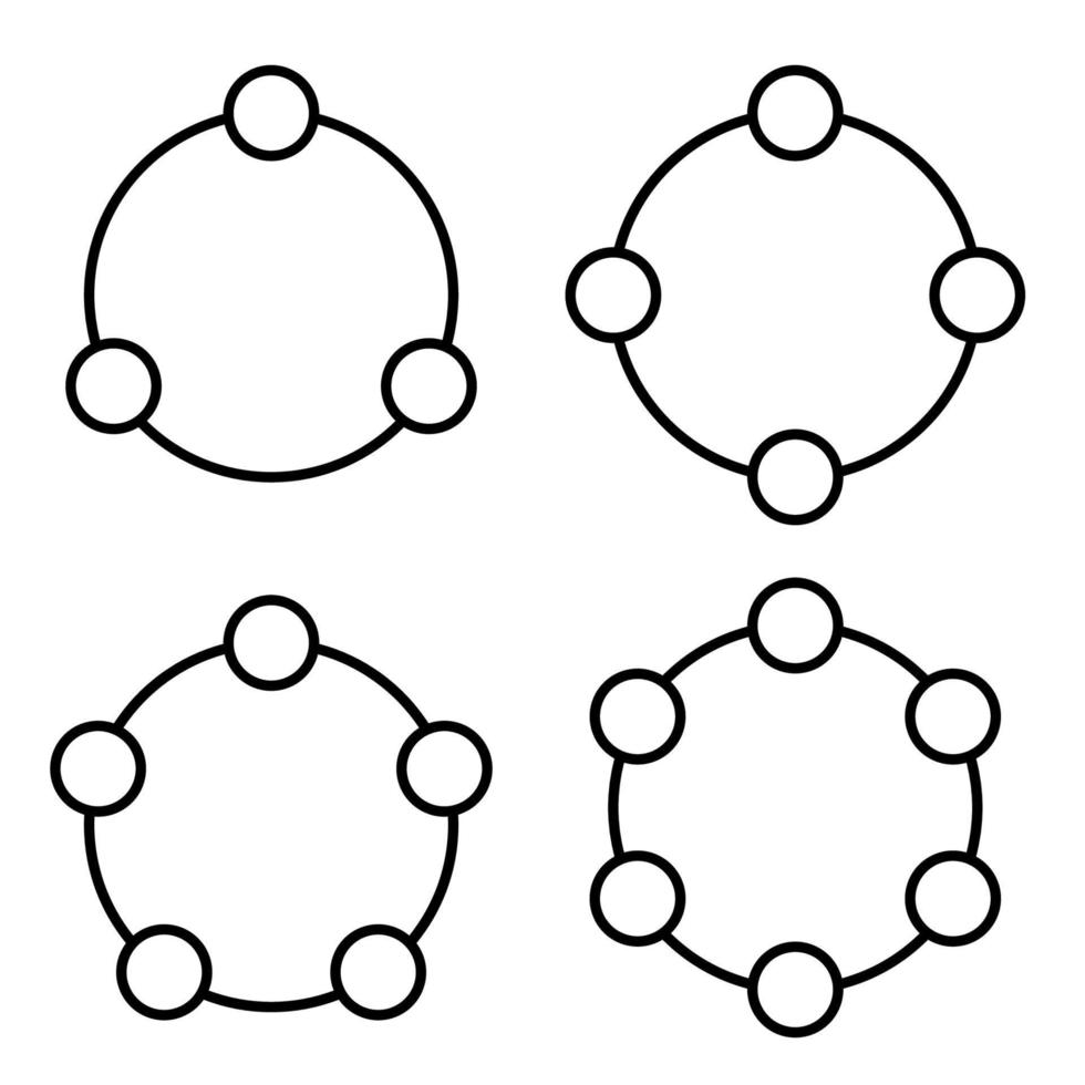 Circle infograph diagram, chart circular eight, flow flowchart graph info vector