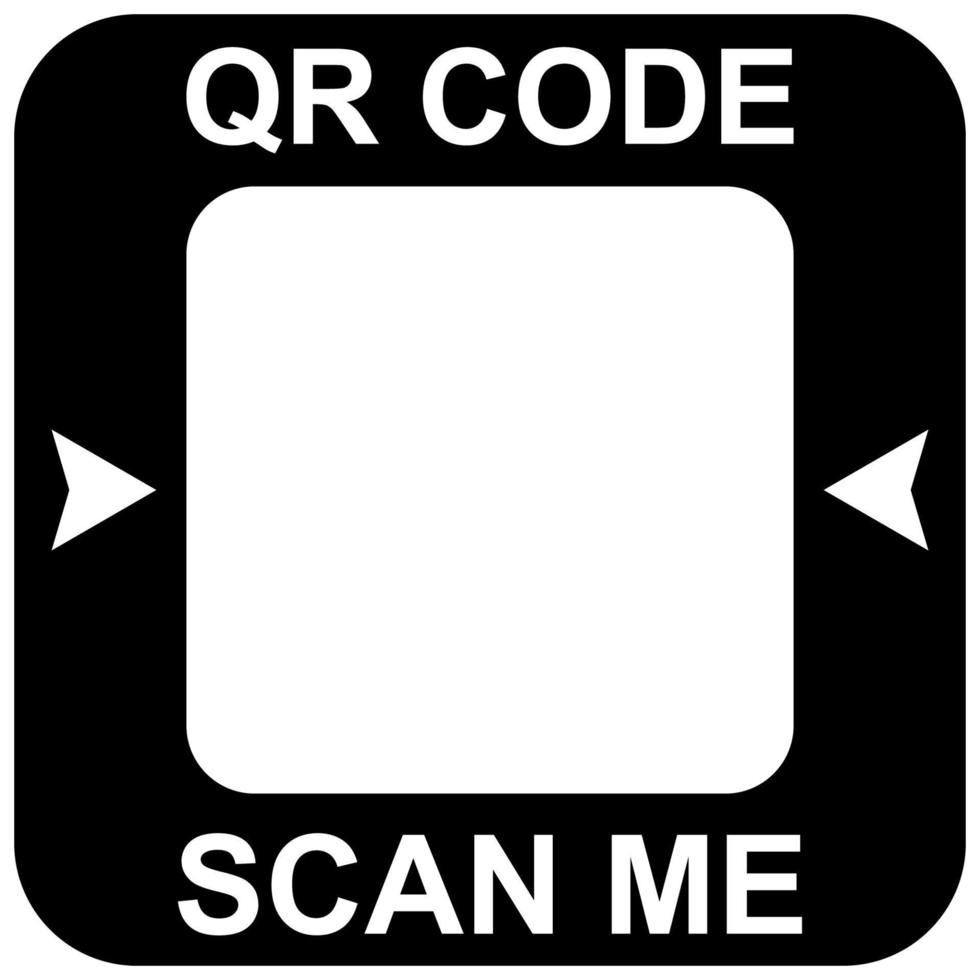 escanear yo qr código, flecha logo Bosquejo escáner qr código vector