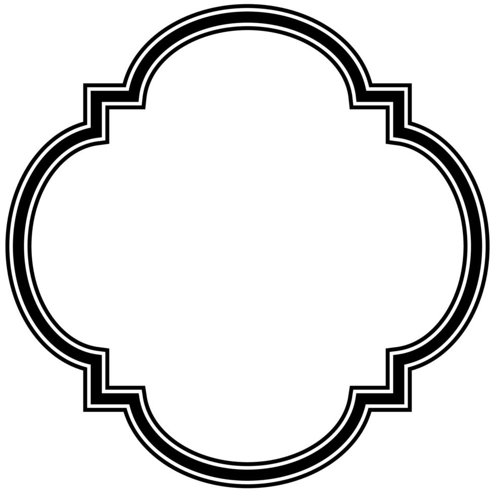 Classic frame border, vintage frame decorative, border simple outline black vector
