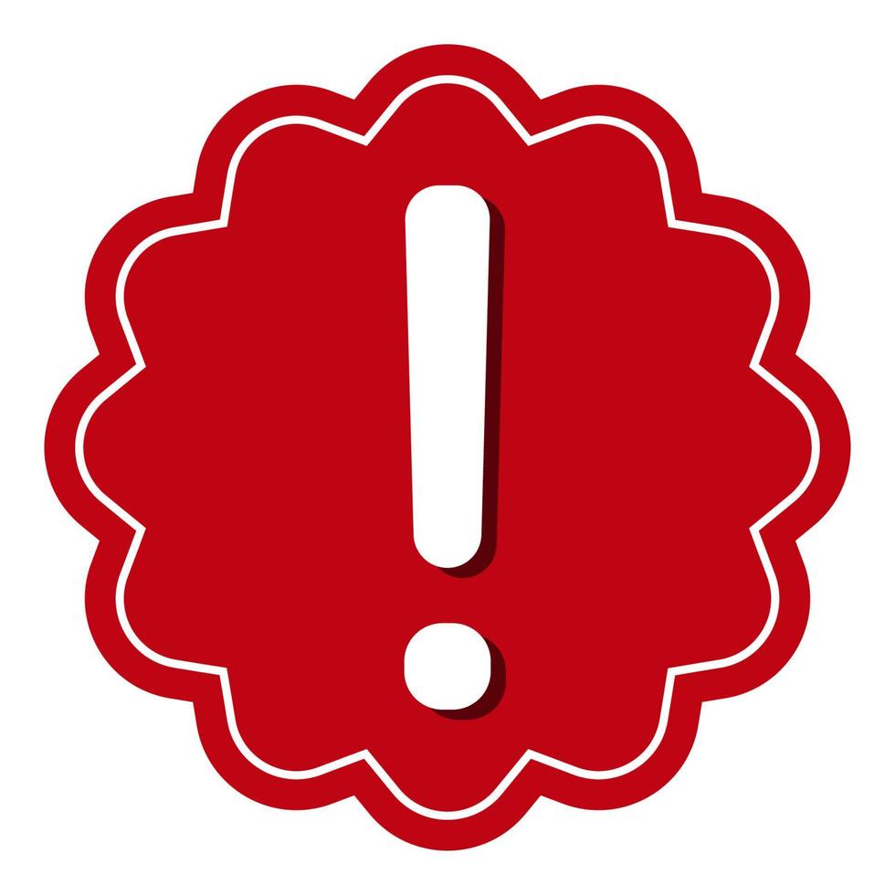 Warning sign icon attention alert warnings exclamation mark, important information vector