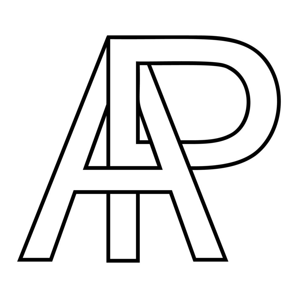logo firmar ap, Pensilvania icono firmar entrelazado letras un pag vector logo ap, Pensilvania primero capital letras modelo alfabeto a, pags