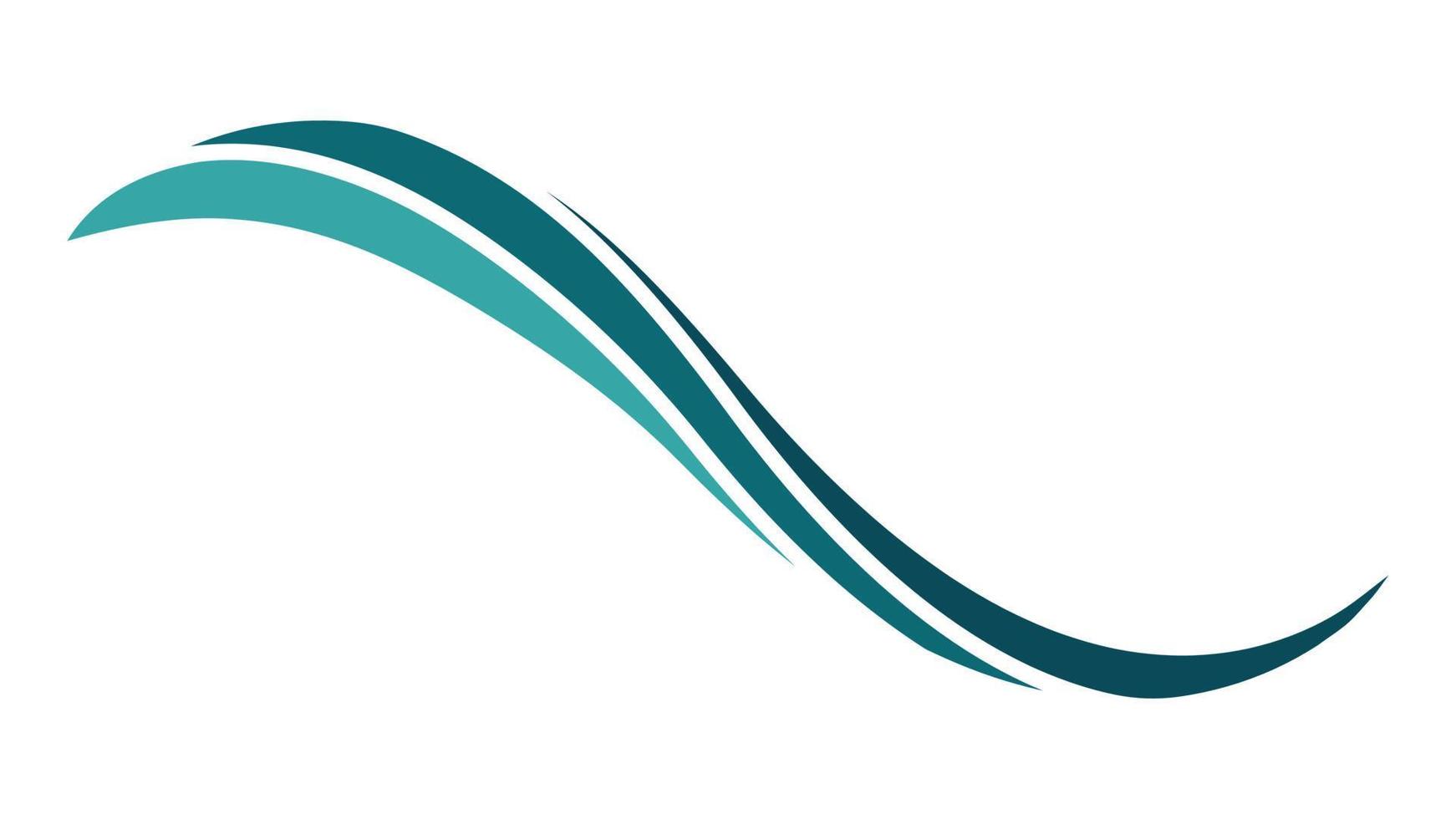 Logo wave sea, icon ocean water shape, symbol surf curve vector