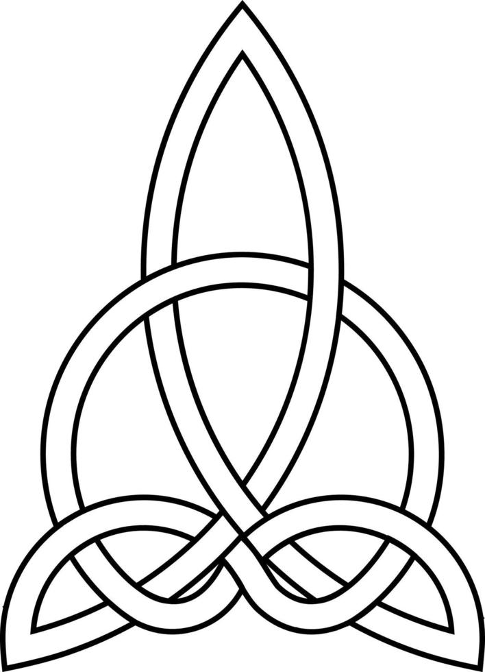 céltico nudo armonía tallado triquetra tallado nudo irlandesa vector