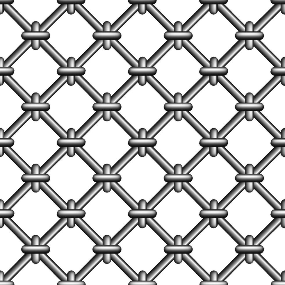 Seamless prison grating with rings vector