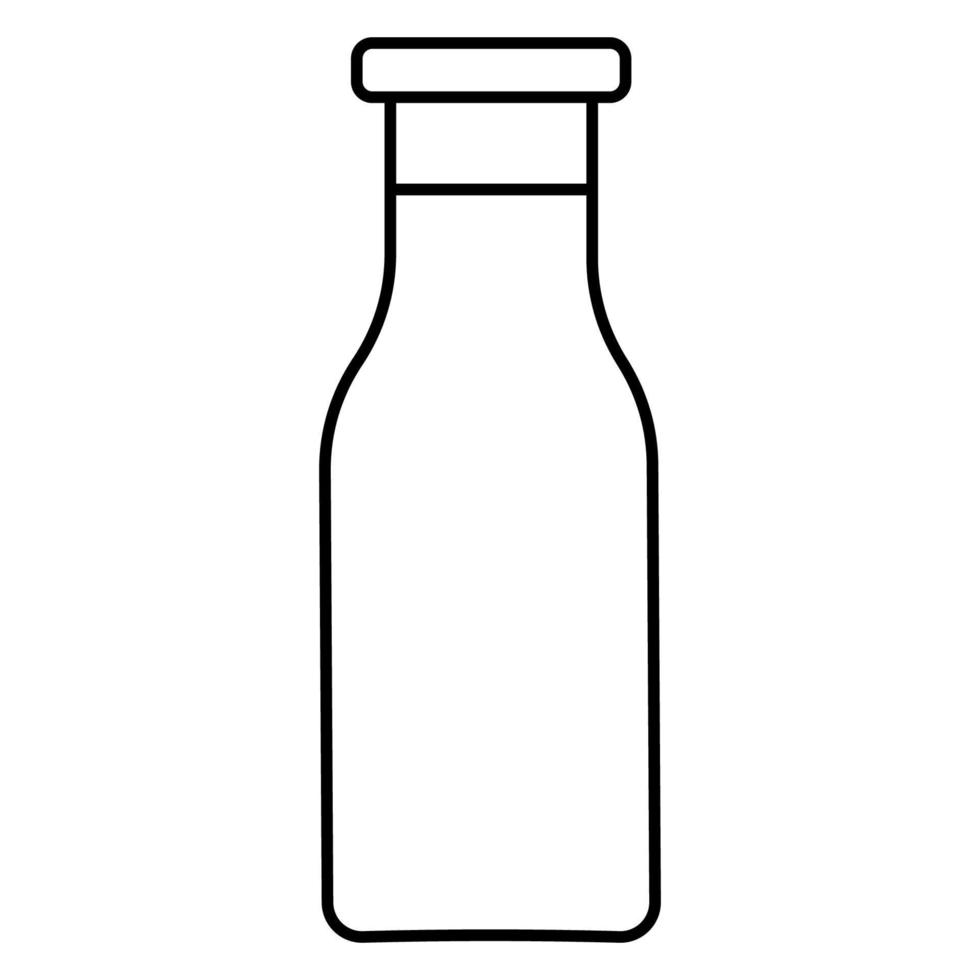 Fresh un pasteurized cow milk bottle icon, milk bottle simple icon vector