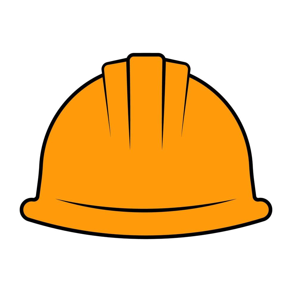 naranja construcción casco casque, sombrero para cabeza proteccion vector