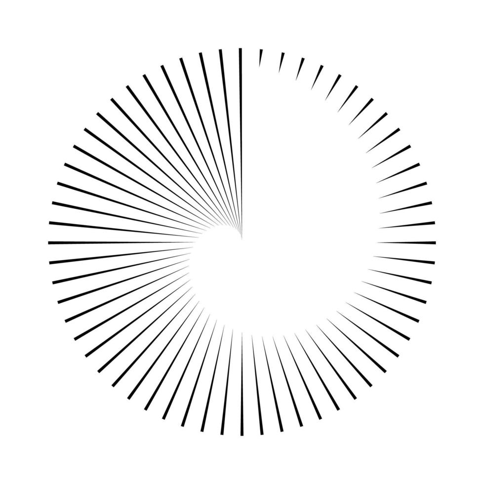stripes around the circle logo countdown, vector circular icon with stripes around the perimeter, time sign
