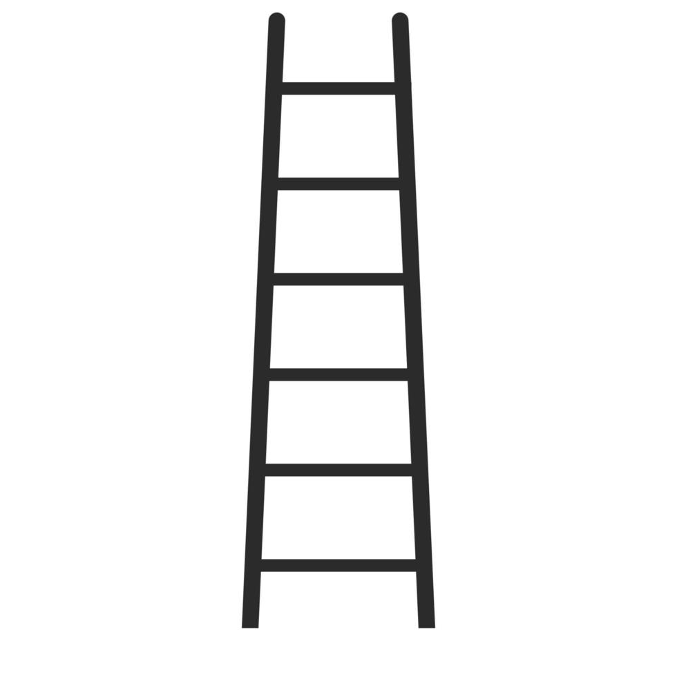 Ladder with rungs for climbing to the top, stepladder stock illustration vector