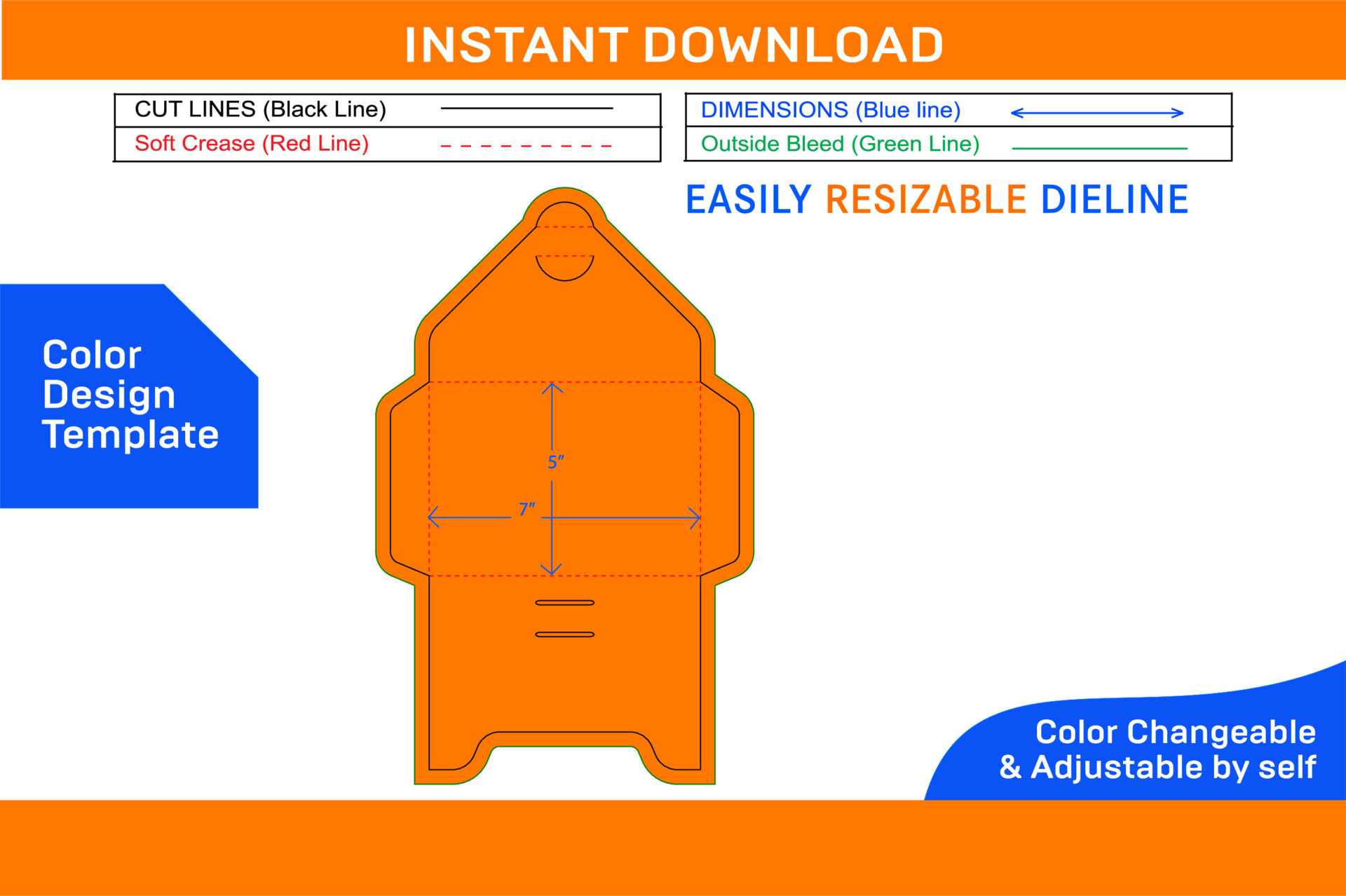 Envelope and card 5x7 #39 #39 template A3 size die cut template Color Design