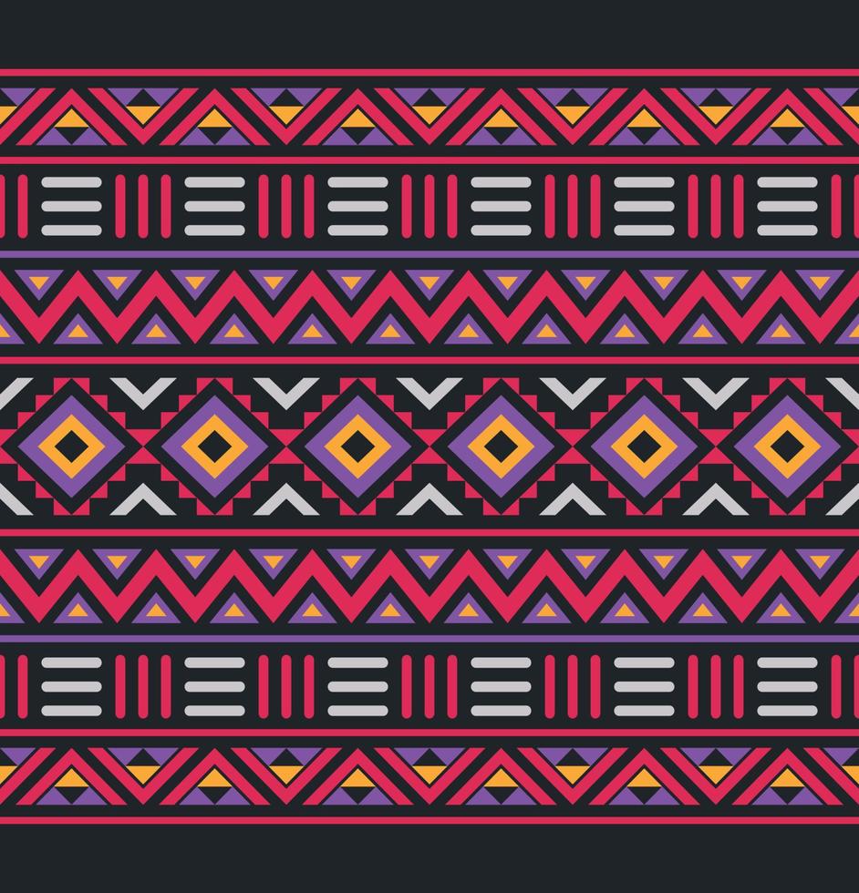 African ethnic tribal colorful seamless pattern vector