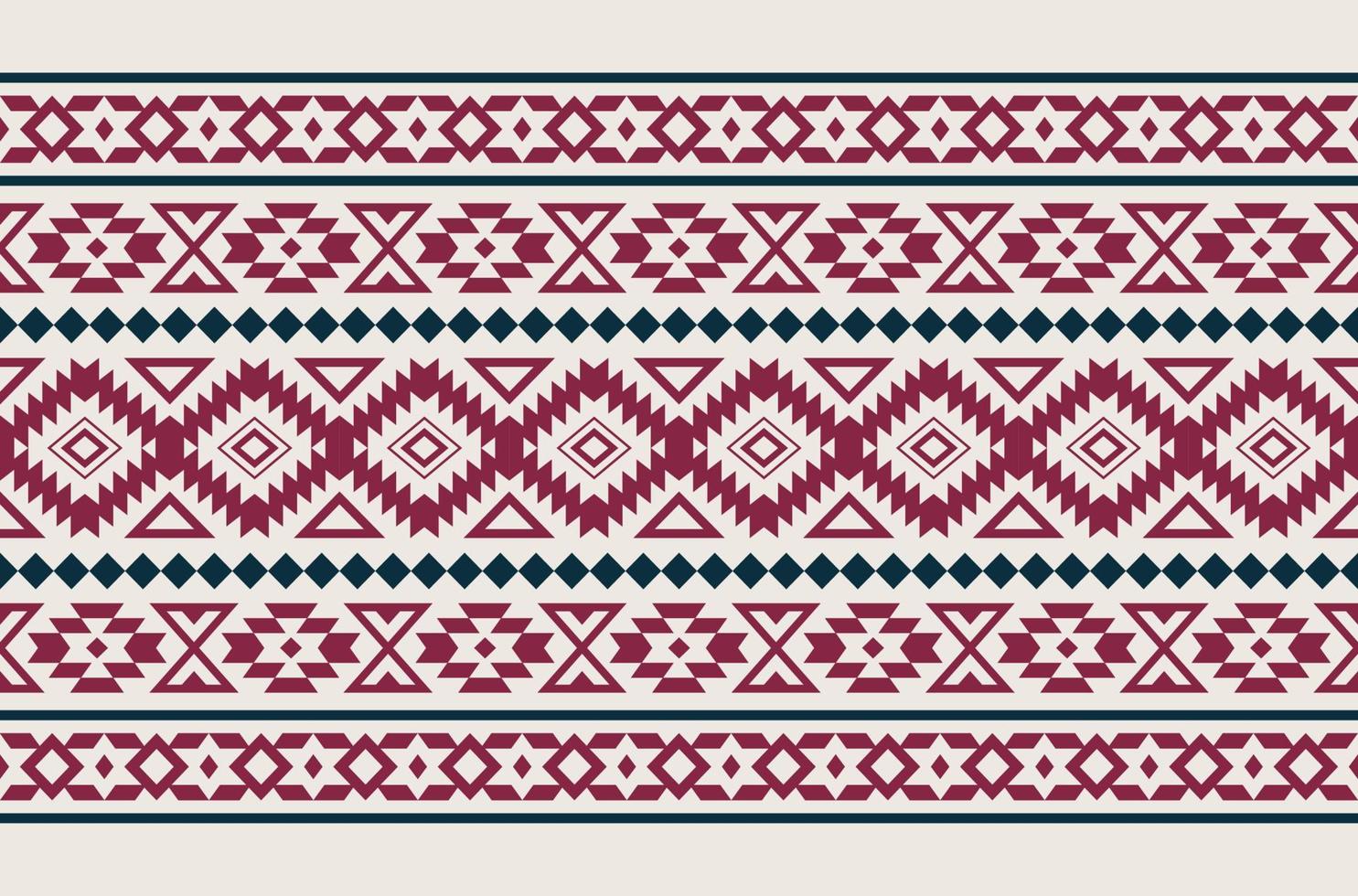 Ethnic aztec geometric tribal native american red pattern vector