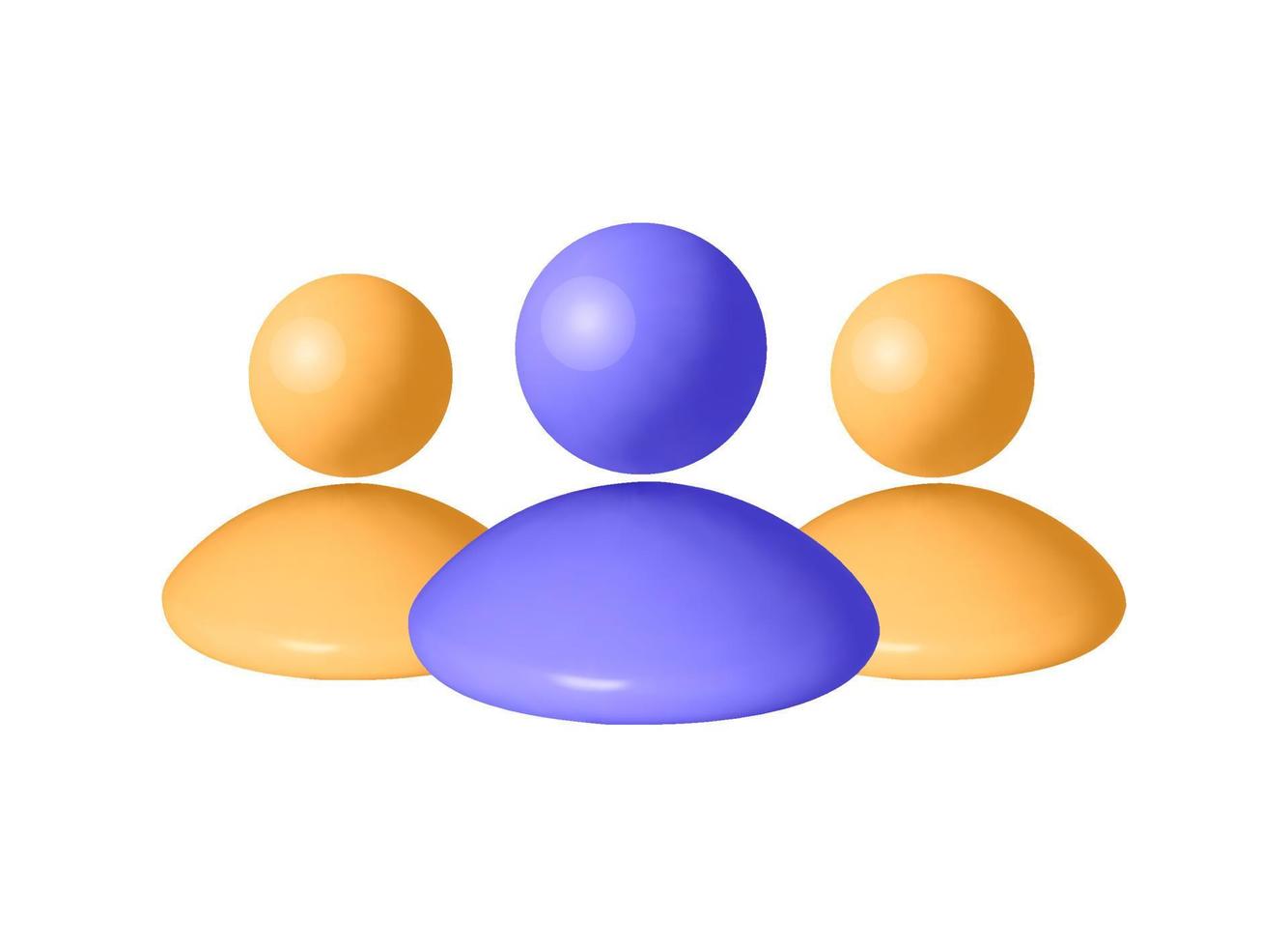 3d leadership Bunch of people user social network icon team. Vector mesh illustration. Concept of businessmen or people with leader