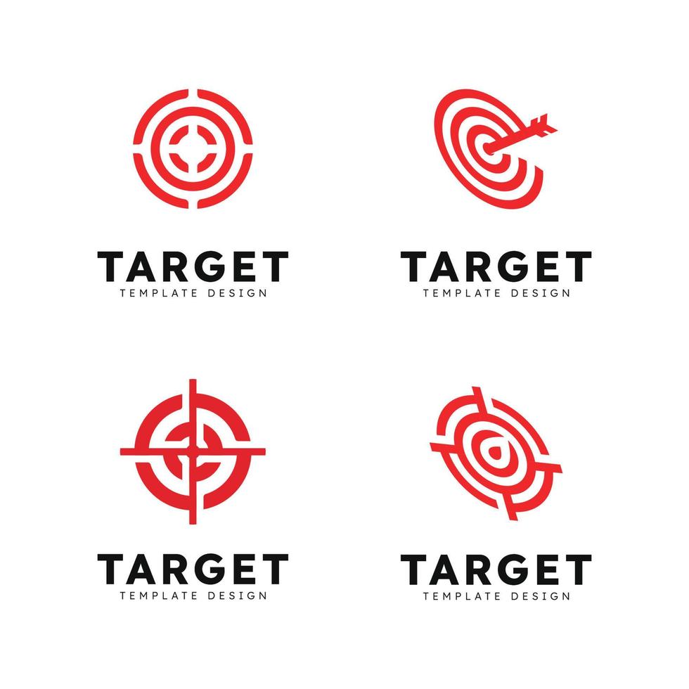 Target logo arrow direction, circle target Vector illustration